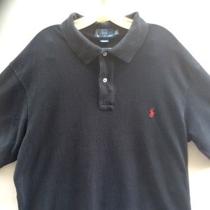 Polo Ralph Lauren Men Polo XLT Tall Black Cotton